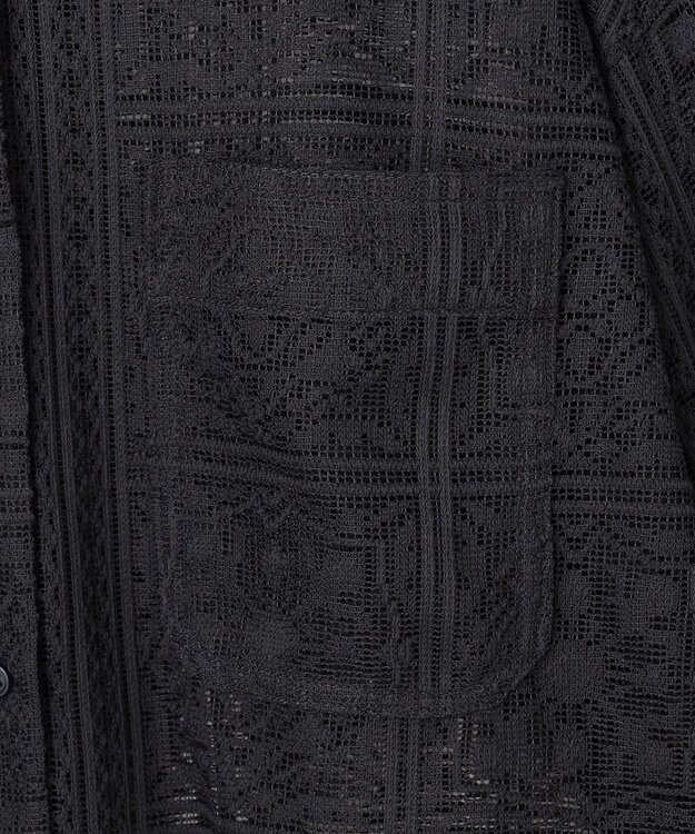 ANY L レースオーバーシャツ スレート