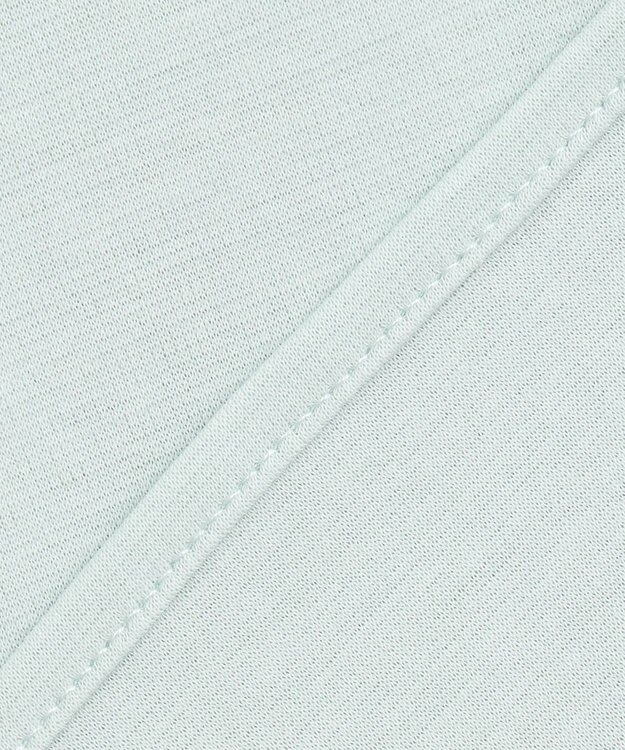 組曲 【洗える】シルケットポンチ フリルスリーブ カットソー スモーキーグリーン系