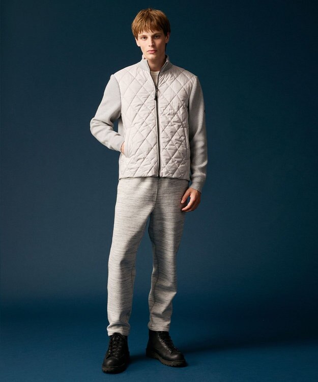 JOSEPH ABBOUD MOUNTAIN 【日本製/ソフト】ソフトウォームワッフル 長袖Tシャツ ホワイト系