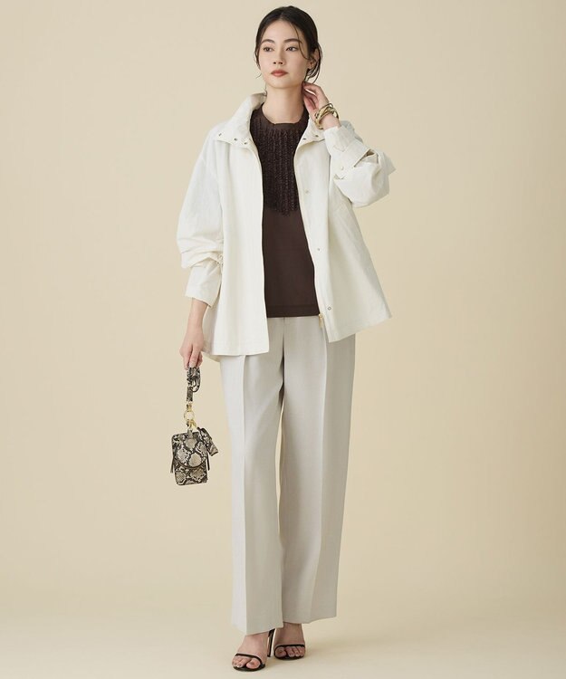 自由区 S シアーフリルジャージー カットソー ダークブラウン