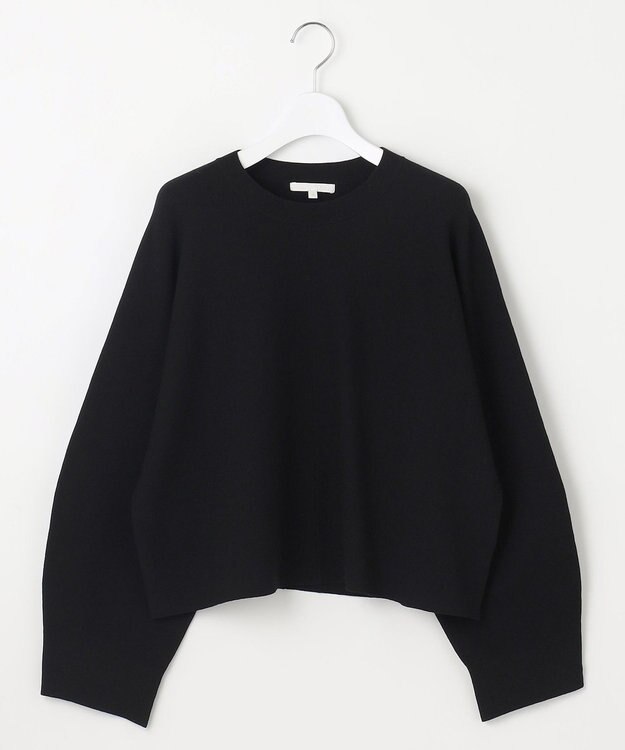 自由区 L 【セットアップ対応・洗える】レーヨンストレッチプルオーバー ニット ブラック