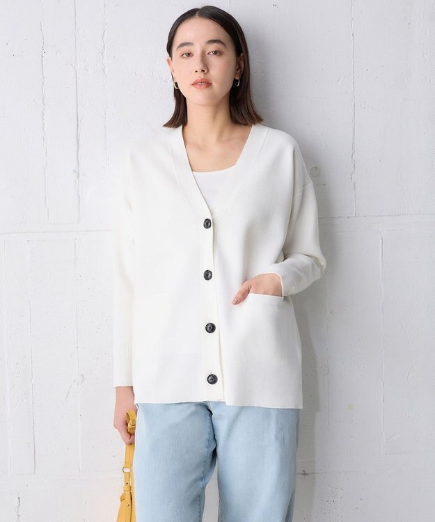 UNFILO スポンジニット カーディガン オフ