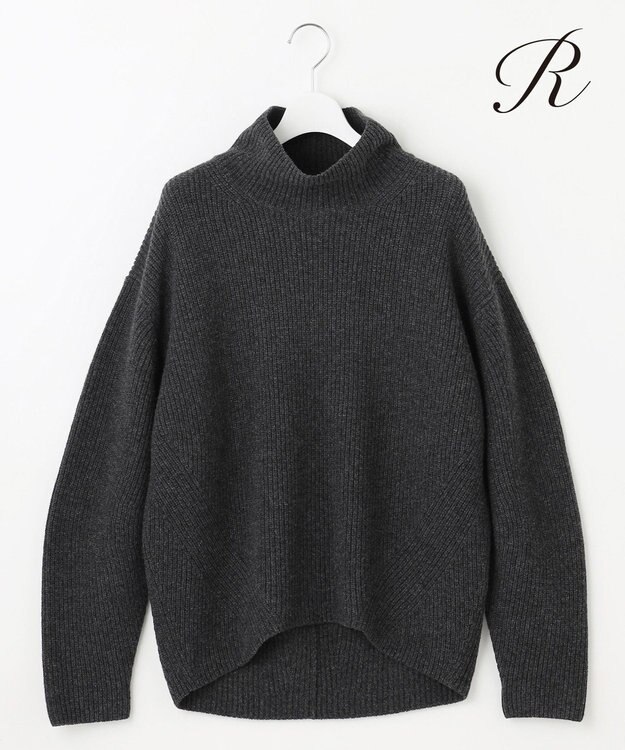 23区 S 【R(アール)】マイクロンメリノウール スタンドネック ニット グレー系