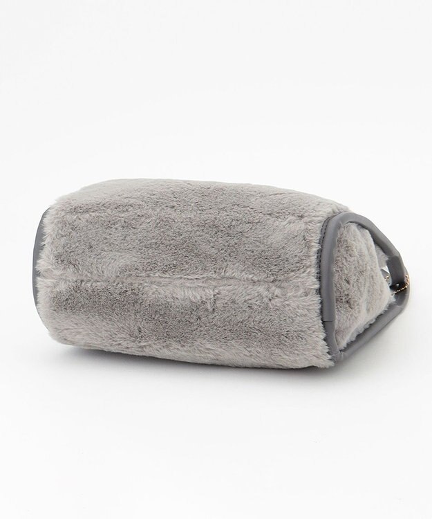 ANY SIS パイピングフェイクファートート バッグ ライトグレー