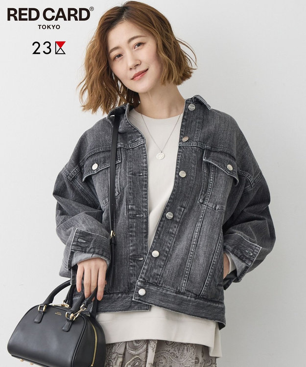 RED CARD TOKYO×23区　オーバーサイズデニムジャケット 先行予約/RED CARD TOKYO×23区】オーバーサイズ デニム ジャケット