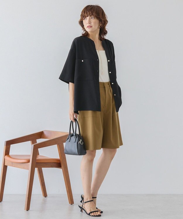 AMERICAN HOLIC 【WEB限定】ミリタリーWポケットスキッパーシャツ Black