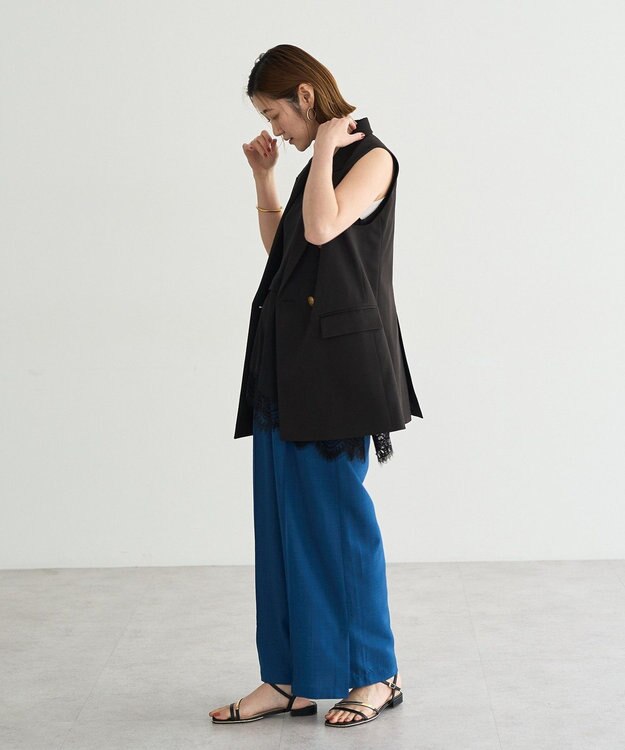 YECCA VECCA ドライタッチ金釦テーラードジレ Black