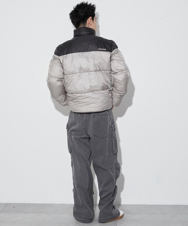WEGO 【ユニセックス着用ITEM】CONVERSEパテッドジャケット ホワイトアイボリー