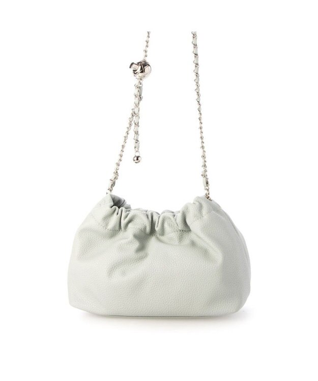 UNBILLION カシュカシュ cachecache / 口元ギャザーチェーンショルダー ライトブルー