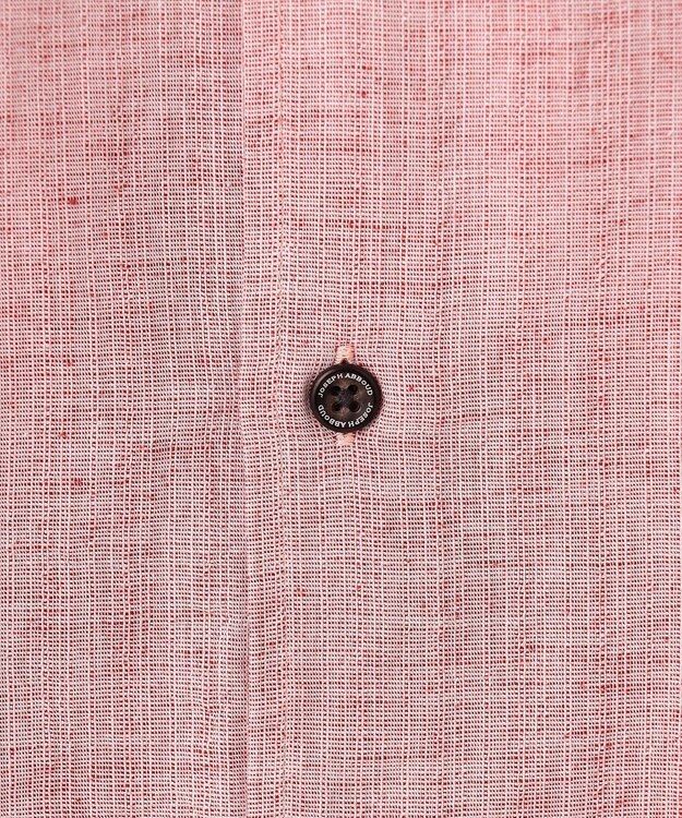 JOSEPH ABBOUD 【サステイナブル・７分袖】リヨセルリネンシャンブレー シャツ ライトオレンジ系