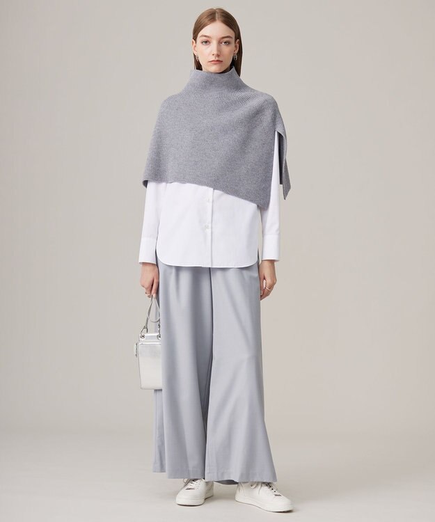 ICB 【洗える】 コットンサテンシャーティング シャツ オフホワイト系