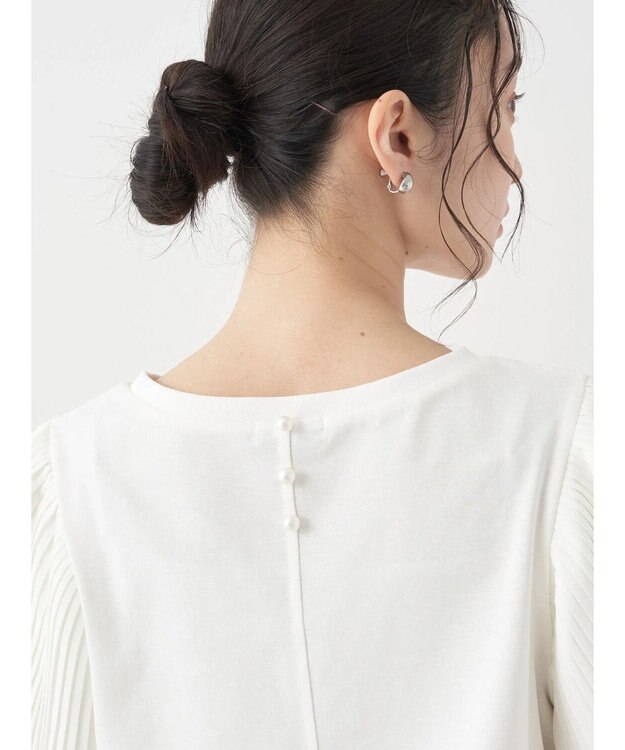 earth music&ecology プリーツフレアプルオーバー Ivory