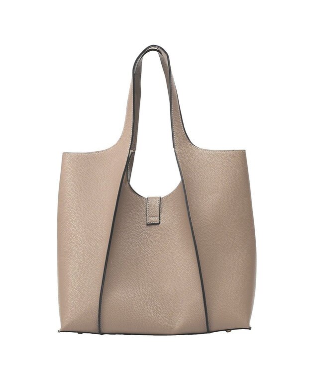 YECCA VECCA 【A4対応】メタルロックトートバッグ Beige