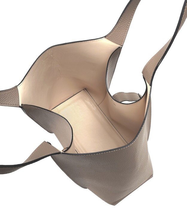 YECCA VECCA 【A4対応】メタルロックトートバッグ Beige