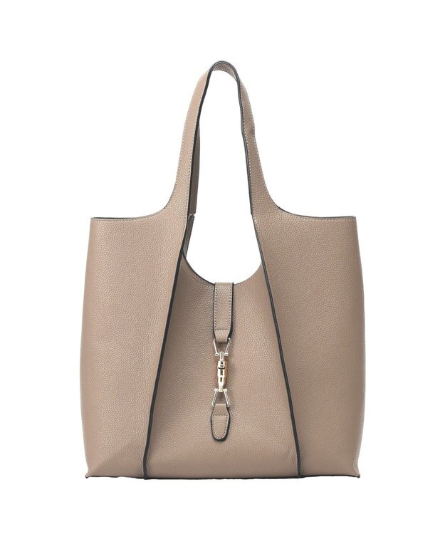 YECCA VECCA 【A4対応】メタルロックトートバッグ Beige