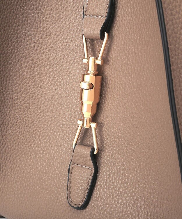 YECCA VECCA 【A4対応】メタルロックトートバッグ Beige
