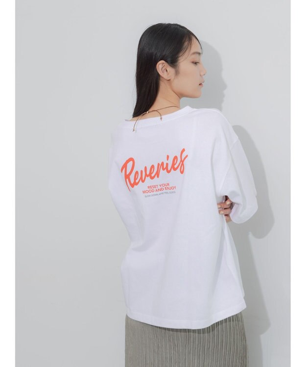 Te chichi 胸刺繍&バックプリントBIGTシャツ オフホワイト