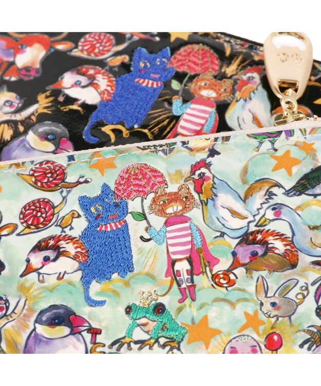 tsumori chisato CARRY 森のどうぶつたち フラグメントケース　マルチケース　【キャッシュレスに最適】 ホワイト