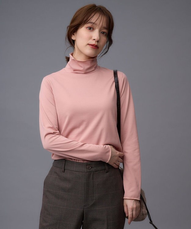 ANY シアータートルネック ダスティピンク