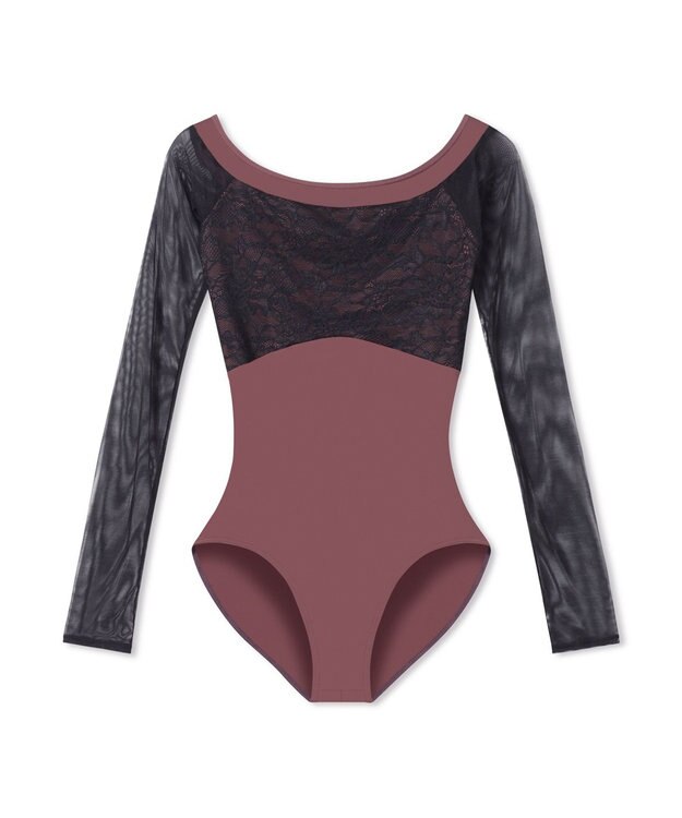 Chacott ◎【AKANE TAKADA】ロングスリーブレオタード テラコッタ