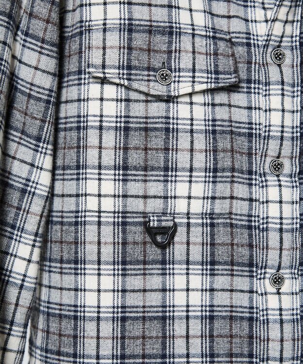 JOSEPH ABBOUD MOUNTAIN オーガニックラフィーネル ボアインナー シャツ ライトグレー系4