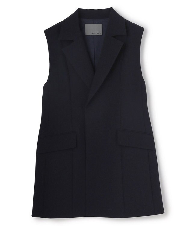 uncrave プルーフダブルクロス テーラードジレ ネイビー