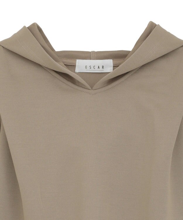 Green Parks ■ESCAR リボンコード刺繍フーディ Mocha