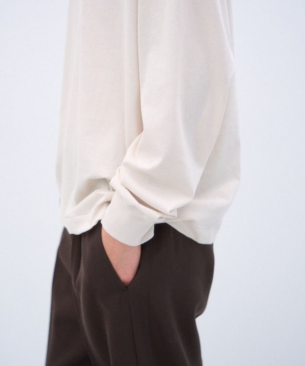 ATON FRESCA NUBUCK | オーバーサイズプルオーバー WARM WHITE