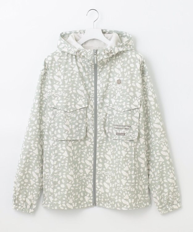 PW CIRCULUS 今が旬！【MEN】【洗える/ストレッチ】アニマルプリント ジップアップ フーデッド ブルゾン ホワイト系5