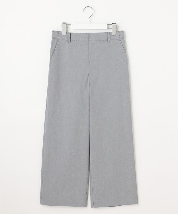 J.PRESS LADIES 【セットアップ対応・洗える・撥水】コットンFITTY ストレート パンツ ネイビーピンヘッド系