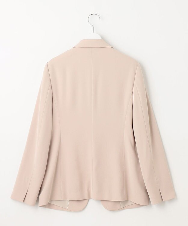 自由区 【XSサイズ～/洗える】ダブルフェイススーティング テーラードジャケット ピンク系