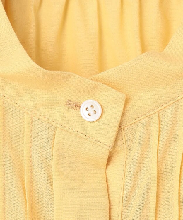 組曲 【洗える】ナチュラルローンギャザーフレア ブラウス ライトオレンジ系