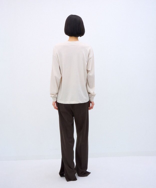 ATON FRESCA NUBUCK | オーバーサイズプルオーバー WARM WHITE
