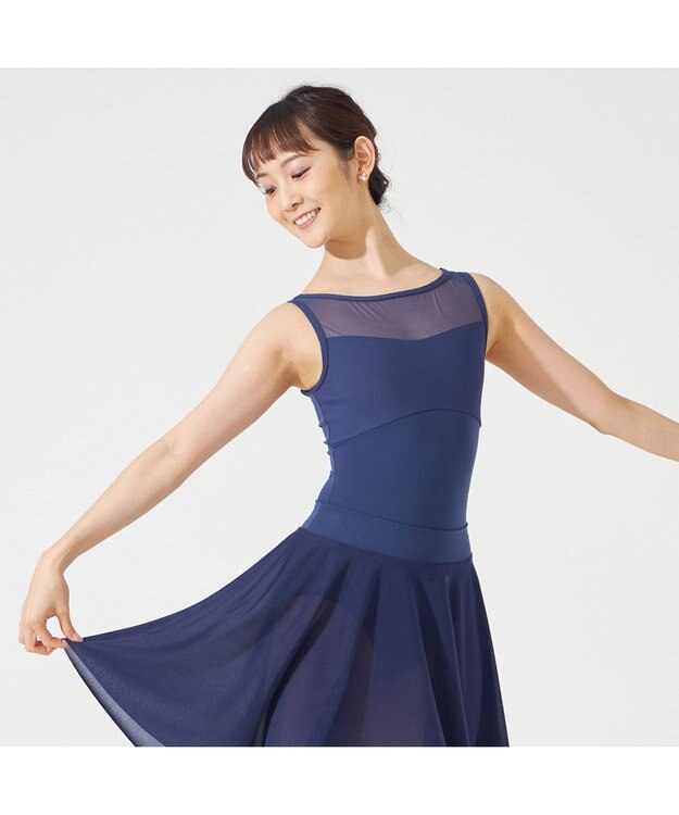 Chacott ノースリーブレオタード ネイビー
