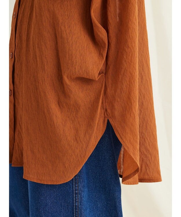 CRAFT STANDARD BOUTIQUE ウ゛ィンテージボイルソデシャーリングチュニック Orange