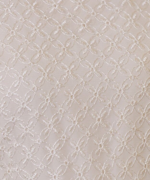 Tiaclasse L 【洗える】レース切替ワンピース ライトベージュ