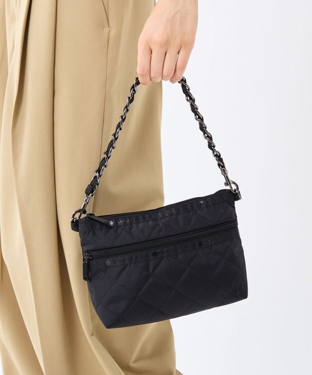 CHAIN COSMETIC CLUTCH/オニキスチェーンキルト / LeSportsac