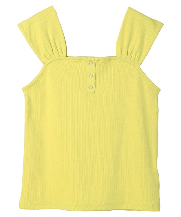 earth music&ecology リブフレンチタンクトップ Yellow