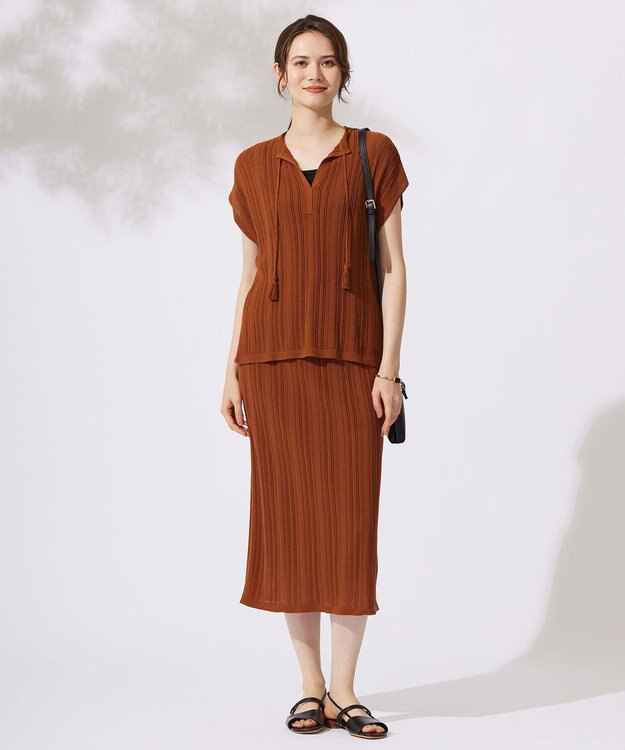 自由区 【カタログ掲載・セットアップ対応・洗える】シアーコイルプルオーバー ニット コッパー