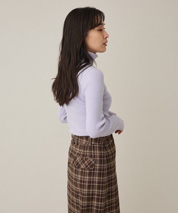 CRAFT STANDARD BOUTIQUE リブタートルニットプルオーバー Light Purple