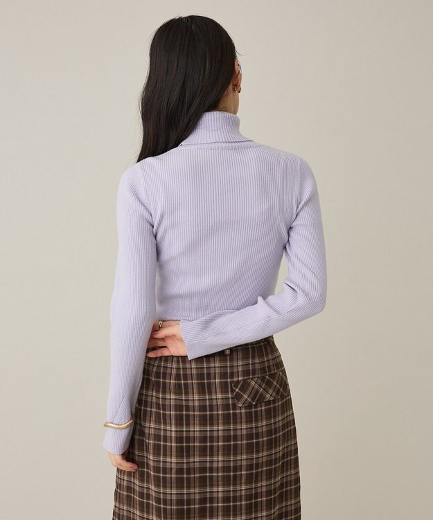 CRAFT STANDARD BOUTIQUE リブタートルニットプルオーバー Light Purple