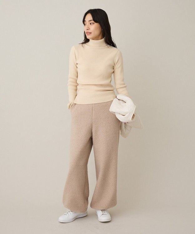 CRAFT STANDARD BOUTIQUE リブタートルニットプルオーバー Light Beige