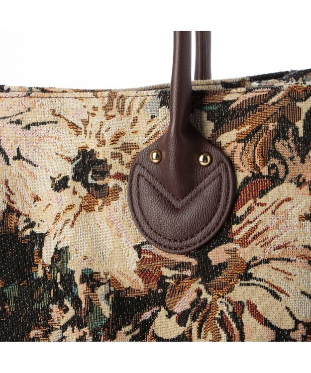 UNBILLION カシュカシュ cachecache / ジャガードスクエアトート ベージュ