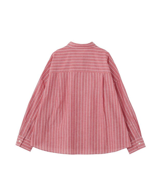 Green Parks 綿麻混シャツ Red