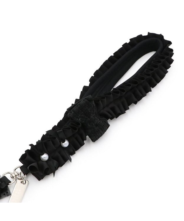 PET PARADISE cherircouture ツイード リボンリード 《ブラック》 ４Ｓ～３Ｓ ブラック