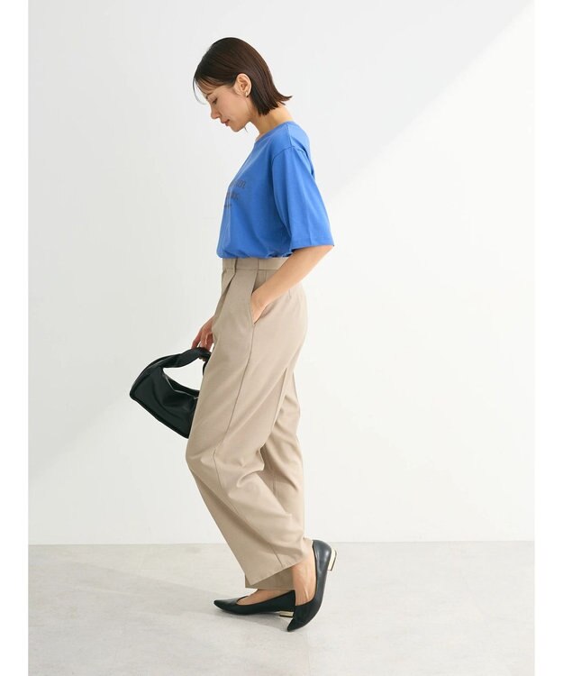 Green Parks ５分袖フロッキーロゴプリントＴＥＥ Blue