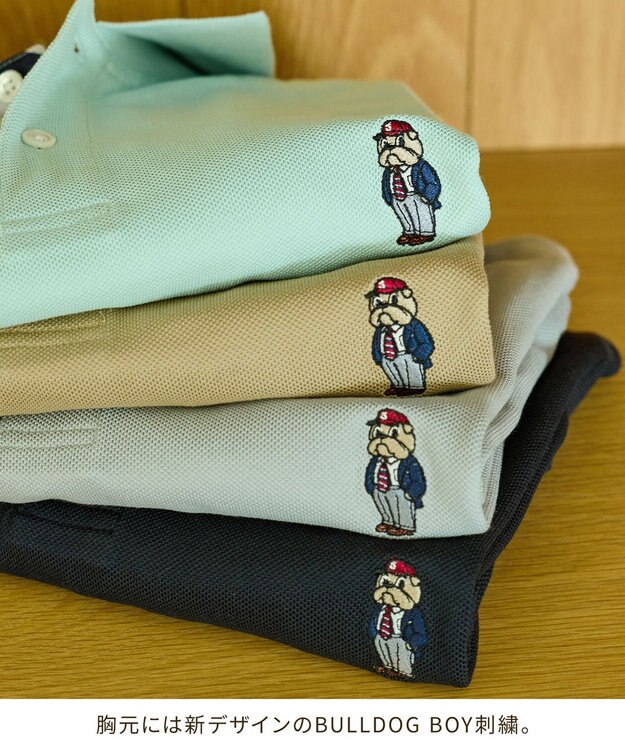 J.PRESS MEN 新デザイン【BULLDOG BOY / 8色展開】カノコレジメン ポロシャツ ライトグリーン系