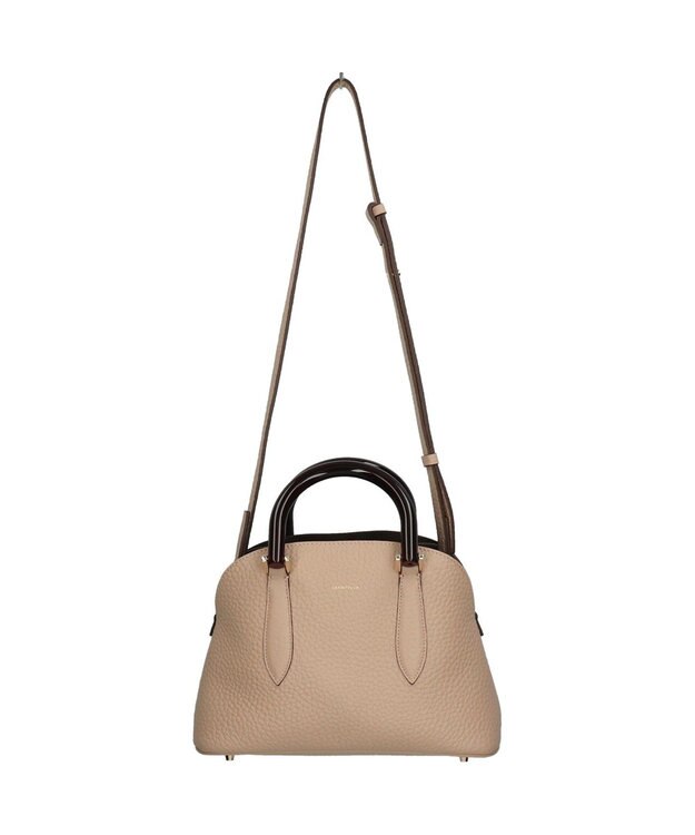 INTER-CHAUSSURES 【LORISTELLA】シュリンクレザーハンドバッグ ベージュ