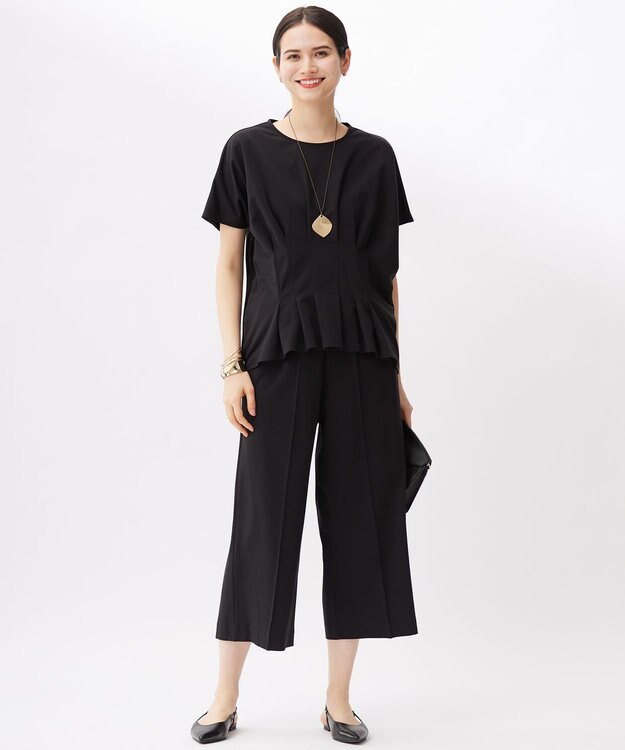 自由区 【カタログ掲載・セットアップ対応・接触冷感・UVカット・吸水速乾・抗菌防臭・洗える】ハイカウントモクロディ トップス ブラック