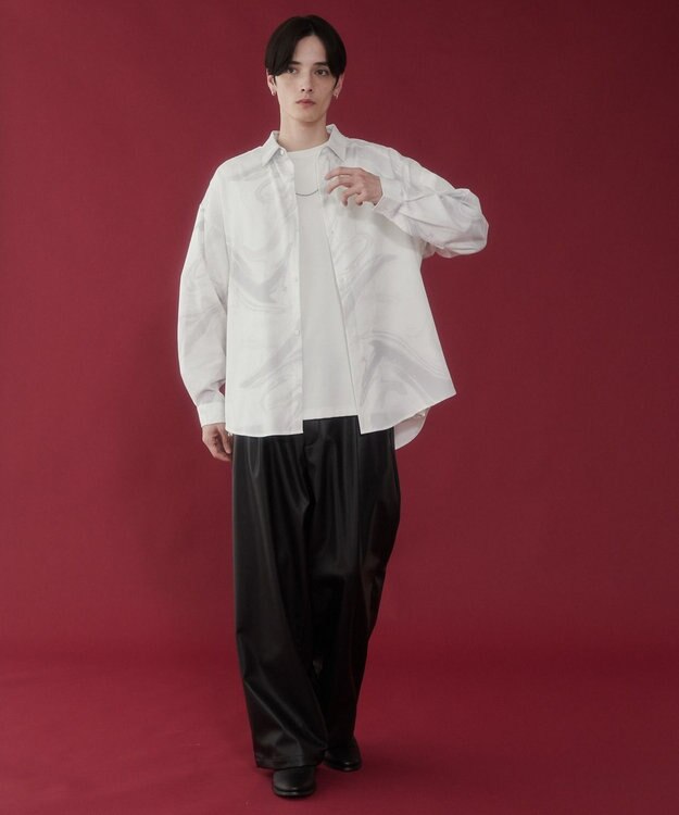 WEGO アムンゼンパターンBIGシャツ（LS） 柄1